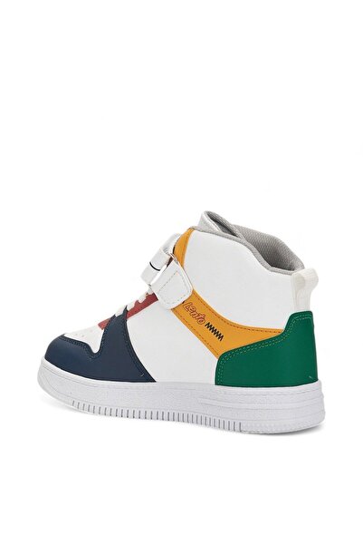 Nstil White Navy Blue Boys' Girls' Sneakers - Velcro, Non-Slip Sole, A-38