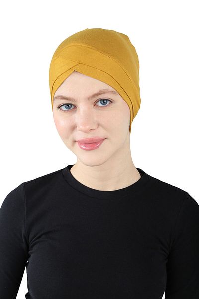 Ecardin Mustard Colored Comfortable Crossbody Bonnet - St 060
