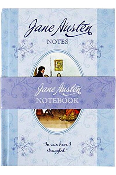 Robert Frederick دفاتر ملاحظات مقاس A6 مع حزام للبطن باللون الأزرق من تصميم جين أوستن
