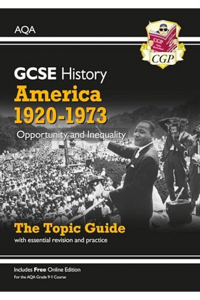 Coordination Group Publications Ltd CGP دليل موضوعات تاريخ امتحان الشهادة العامة للتعليم الثانوي (GCSE) أمريكا 1920-1973 الفرص وعدم المساواة