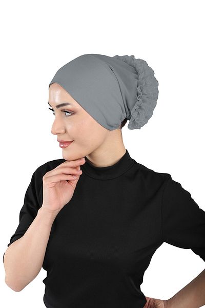 Ecardin Anthracite Colored Adjustable Knob Comfortable Fit Bonnet Laced - St 305