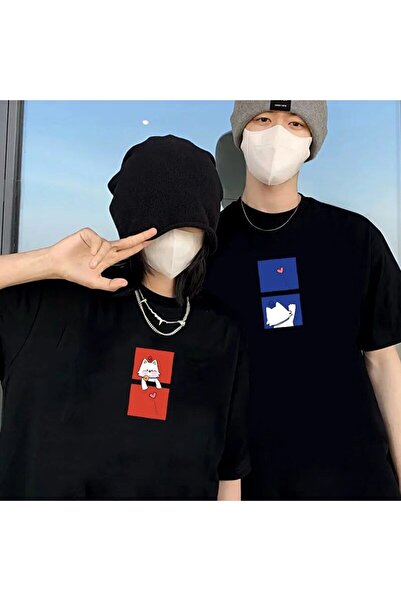 Tarzsokak Noul sezon Tir Harajuku Style Couple Lover Couple - 2 piese