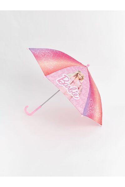 LC Waikiki LCW ACCESSORIES Karışık Barbie Baskılı Kız Çocuk Şemsiye