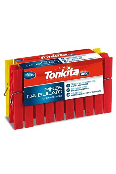 Tonkita مشابك بلاستيكية 20 قطعة - متينة وموثوقة، ضرورية لغسيل الملابس الجافة ...