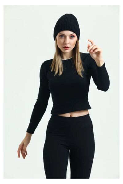 Wearflawless Bluză pentru femei cu nervuri - 100% bumbac, decolteu, mânecă lu...