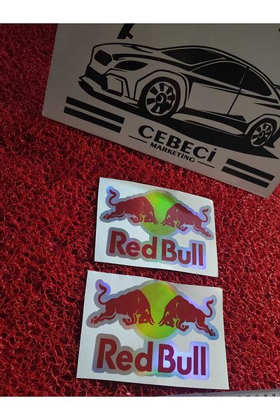 CEBECİOTO Autocolant Red Bull Hologram 2 Piese - Accesoriu Auto-Moto