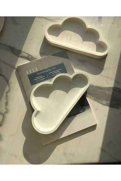 Minima Art Studio Cloud Jewelry Decorative Organizer - Product Shooting and Presentation Plate