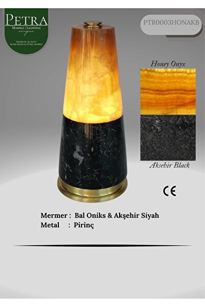 Petra Marble Lighting Petra Marble Afyon Beyaz & Akşehir Siyah Lüks Ambiyans ...