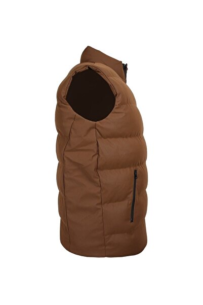 DEKONS Великий розмір чоловічий жилет - 125-155 кг, водонепроникний товстий нубък, коричневий