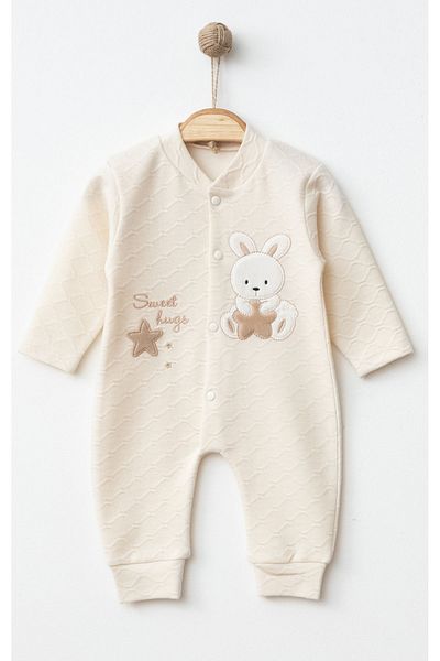 Krazber Teddy Bear Embroidered Baby Jumpsuit