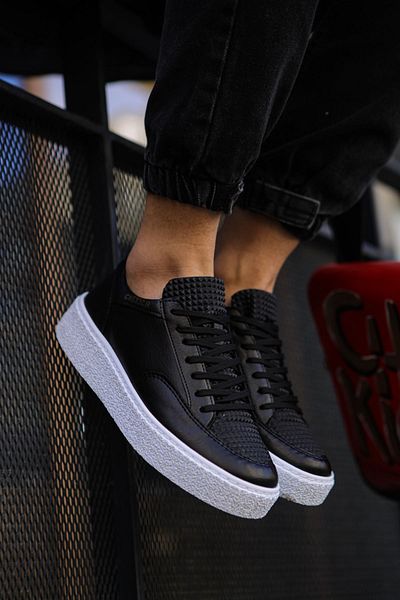 Paolo Zaccardi P017 Pyramid Orthopedic Tenis pentru bărbați - piele casual, pantofi sport CBT negri