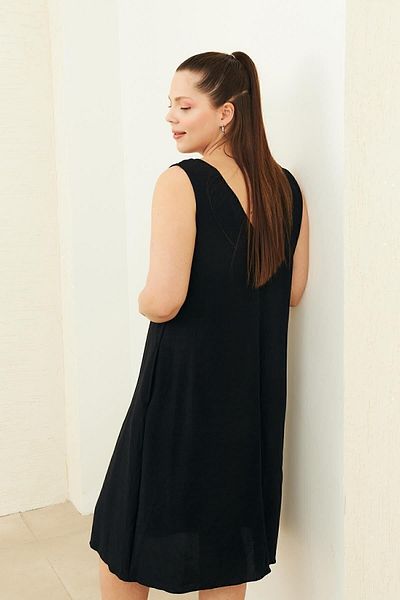 Curly Rochie de in neagra fara maneci