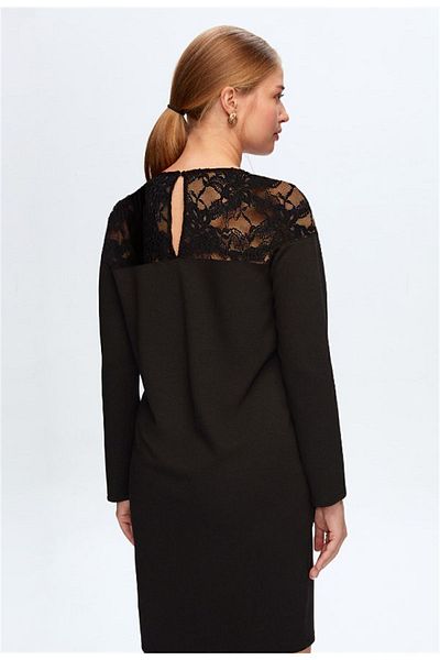 Curly BLACK LACE GARNISH DRESS