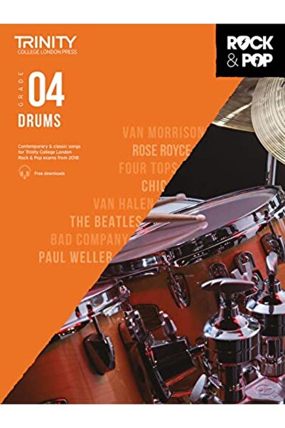 Faber Music Ltd. كلية ترينيتي لندن روك آند بوب 2018 طبول الصف الرابع
