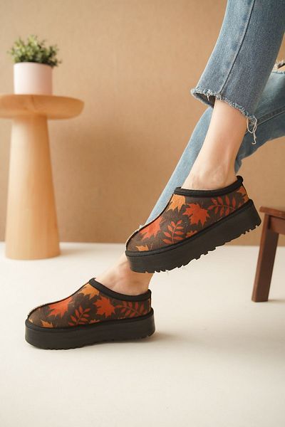 Lively Stylish Αδιάβροχες γούνινες παντόφλες για το σπίτι - Άνετη χοντρή σόλα