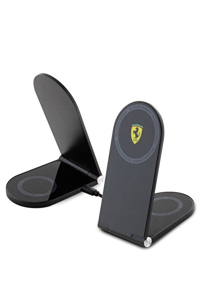 Ferrari Lisanslı Magnetik Kablosuz Şarj Standı 15W Katlanabilir Baskılı Shiel...