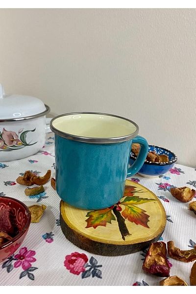 emaye market Enamel Glass / Mug / Camping Glass / Coffee Cup 9 Cm