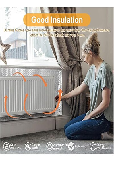 UYDEE 5 Adet Petek Kalorifer Arkası Isı Yalıtım Izolasyon Levhası Radyatör Arkalığı Plaka 3 Mm5