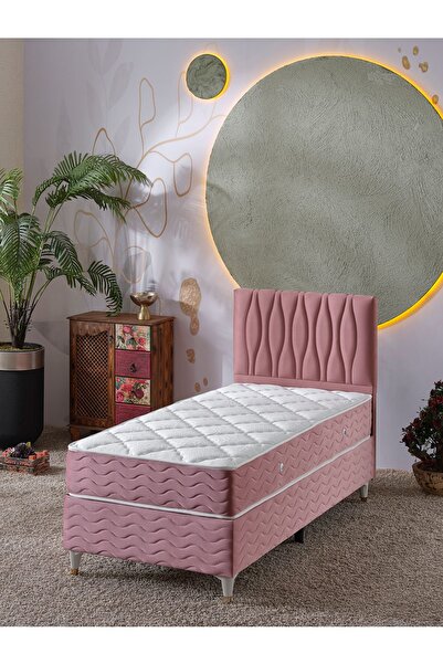 beehanem Almula Tek Kişilik 3Lü Set Yatak+Baza+Başlık