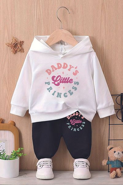 ADABEBEK Premium Hooded Printed Little Princess Baby Set - 12270