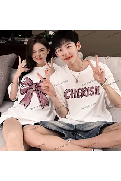 Tarzsokak Noul sezon Tir Harajuku Style Couple Lover Couple - 2 piese