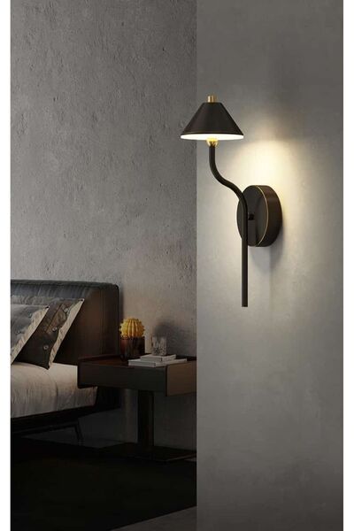 SimaAvize Modern Black Led Aplik -Gün Işığı