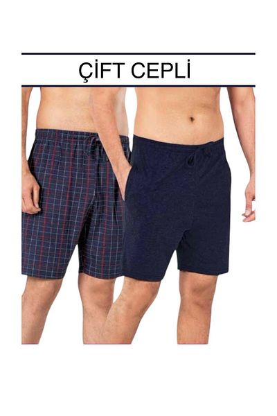 ByDon Pack of 2 Men's Shorts - Double Pockets and Cord