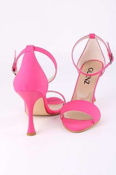 Glenz Women's Stiletto Banded Ankle Buckle Heeled Shoes Ts1138