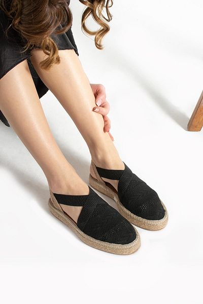 Glenz Women's Knitted Sandals with Elastic Back TS1171