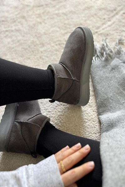 Glenz Women's Suede Ankle Boots with Fur Inside Boots & Booties TS1146