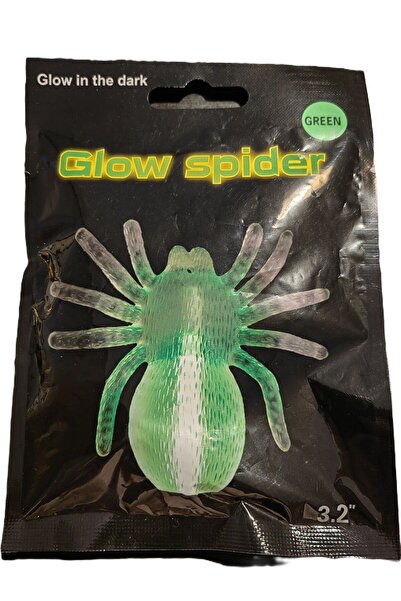 Bluoksweet Glow spider fosforlu parıltılı hayvan örümcek cadılar bayramı eğit...