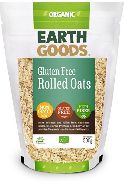 Earth Goods Organic Oat Flakes Rolled Oats GF 500g
