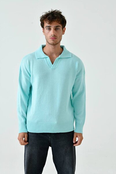 Zen And Men Apricot Collar Men's Sweater