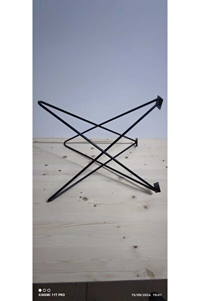 A&N DEKOR "Star" Picior Masa de Capăt / Metal / Negru - Diametru 35cm
