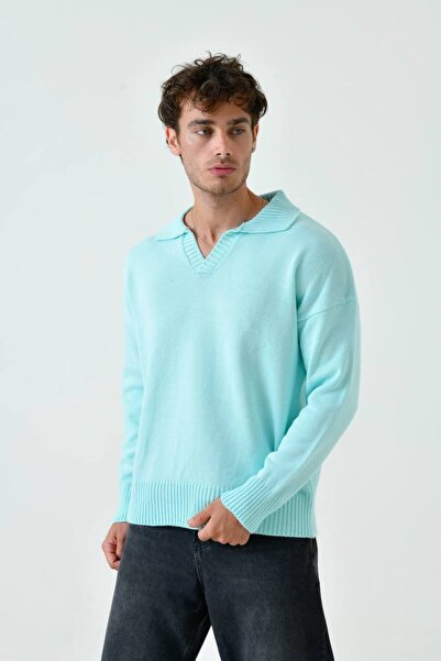 Zen And Men Apricot Collar Men's Sweater