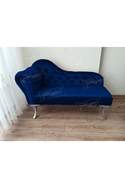 aldagelsin Dekoratif Bihter Koltuk Josefin Puf 120 cm Gümüş Ayak