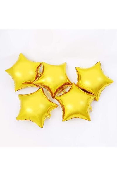 kidspartim بالون ذهبي مكون من 5 قطع من رقائق النجوم الصغيرة - 10 بوصة