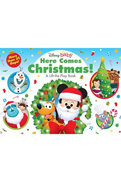 Penguin Random House كتاب ديزني بيبي هير كومس كريسماس من ليفت ذا فلاب