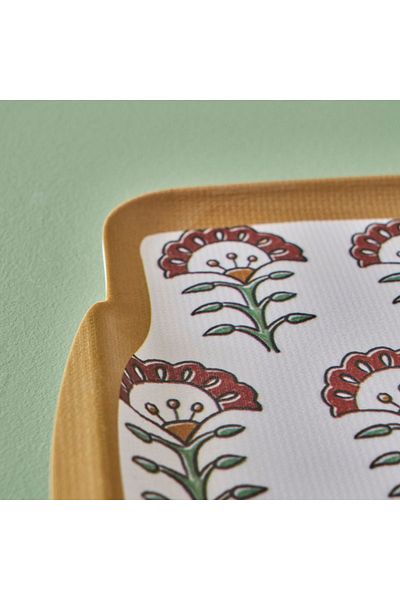 Bella Maison Mustard Indian Melamine Tray - 42X31 cm