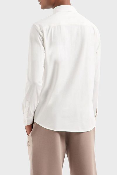 Armani Exchange Ανδρικό βαμβακερό πουκάμισο με κανονική εφαρμογή - 6DZCHJ ZJEAZ 1116