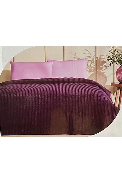 Özdilek Double Pyramid Blanket Plum