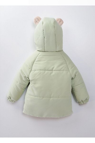 Midimod Gold Plush Rabbit Fleece Thick Girl's Coat for Age 2-7
