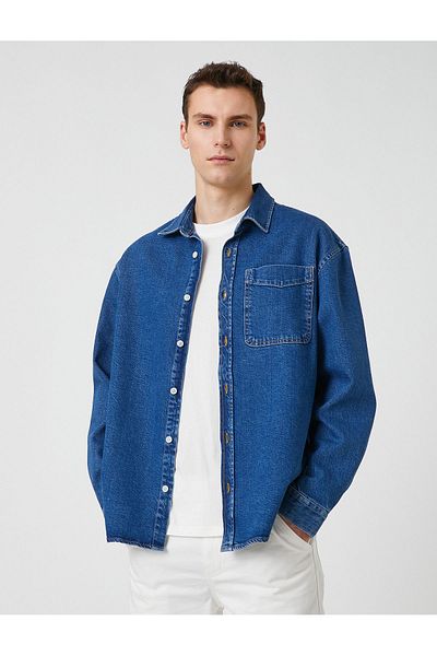 Koton Basic-Jeansjacke mit Taschendetail