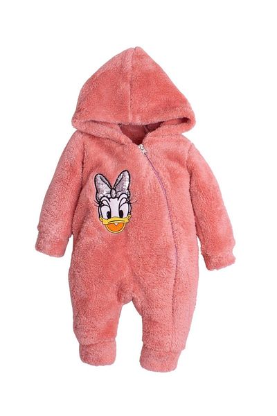 Chicsy Baby Welsoft Winter Jumpsuit - Sweet, Plush Cotton, Embroidered Hood