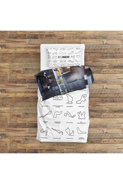 The Lucid Lab All Tracks White / Rain Man Двосторонній комплект постільної бі...