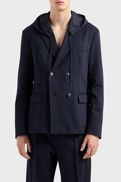 Emporio Armani سترة رجالية من القطن بقصة عادية 6D1G61 1JHQZ 0920