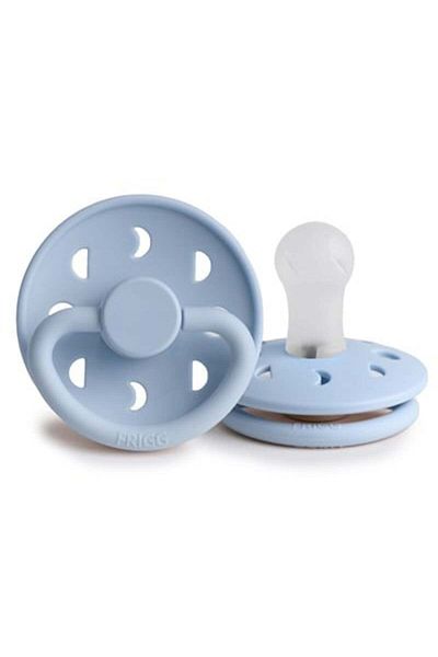 Frigg 0-6 Months Powder Blue Moon Phase Silicone Pacifier