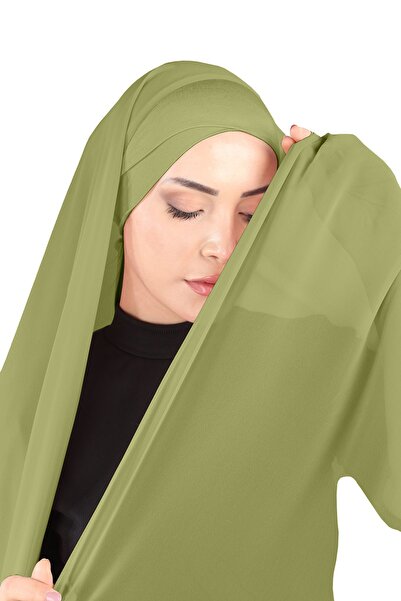 Ecardin شال حجاب شيفون متقاطع - ST 392 ( 2939240 )