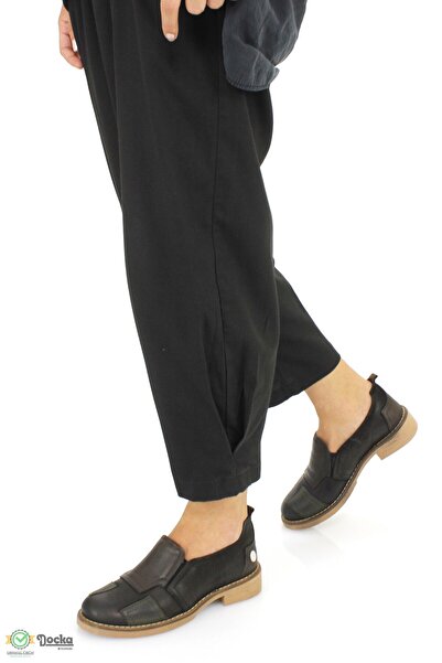 Mammamia Kadın Hakiki Deri Günlük Ortopedik Bağcıksız Klasık Tarz Ayakkabı M2...