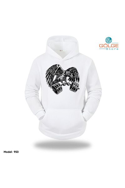 Gölge Store Φούτερ με κουκούλα GYM Body Chest με στάμπα Oversize Unisex